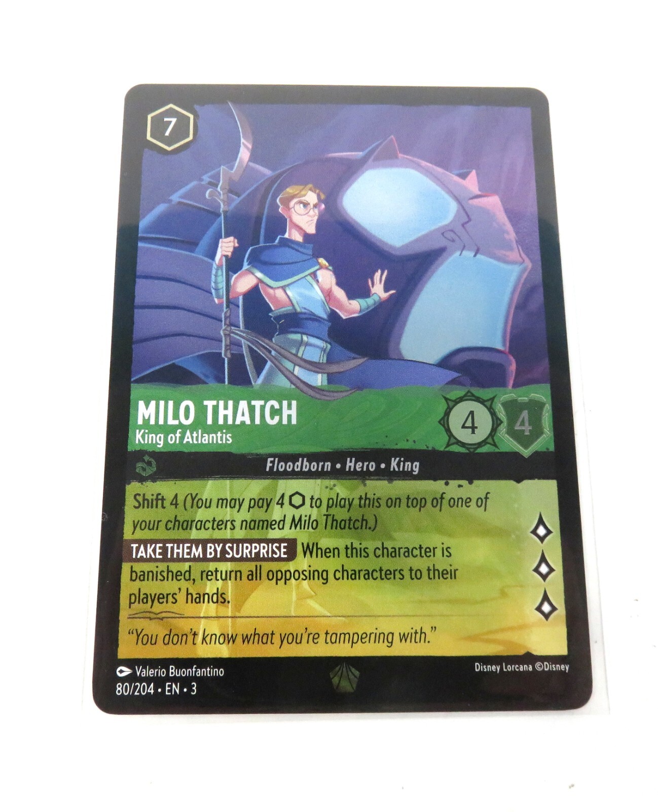 Lorcana Milo Thatch King of Atlantis FOIL 80/204 NM Into the Inklands Legendary
