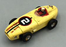 Vtg Aurora T-Jet ThunderJet Indy Indianapolis Racer 2 Yellow HO Slot Car 1359