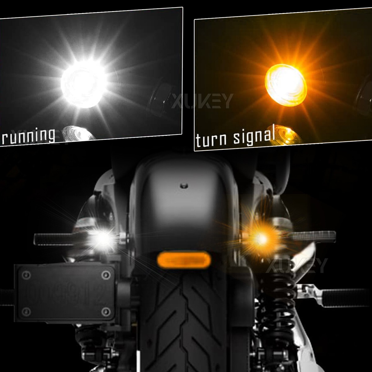 Produktbild von 4 STÜCK 12V Motorrad LED Mini Blinker E-Geprüft Rauch Blinkleuchte Universal 8MM EUR 13,99