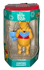 Vintage Disney Winnie The Pooh Christmas Holiday Ornament Chilly Blue Scarf NIB