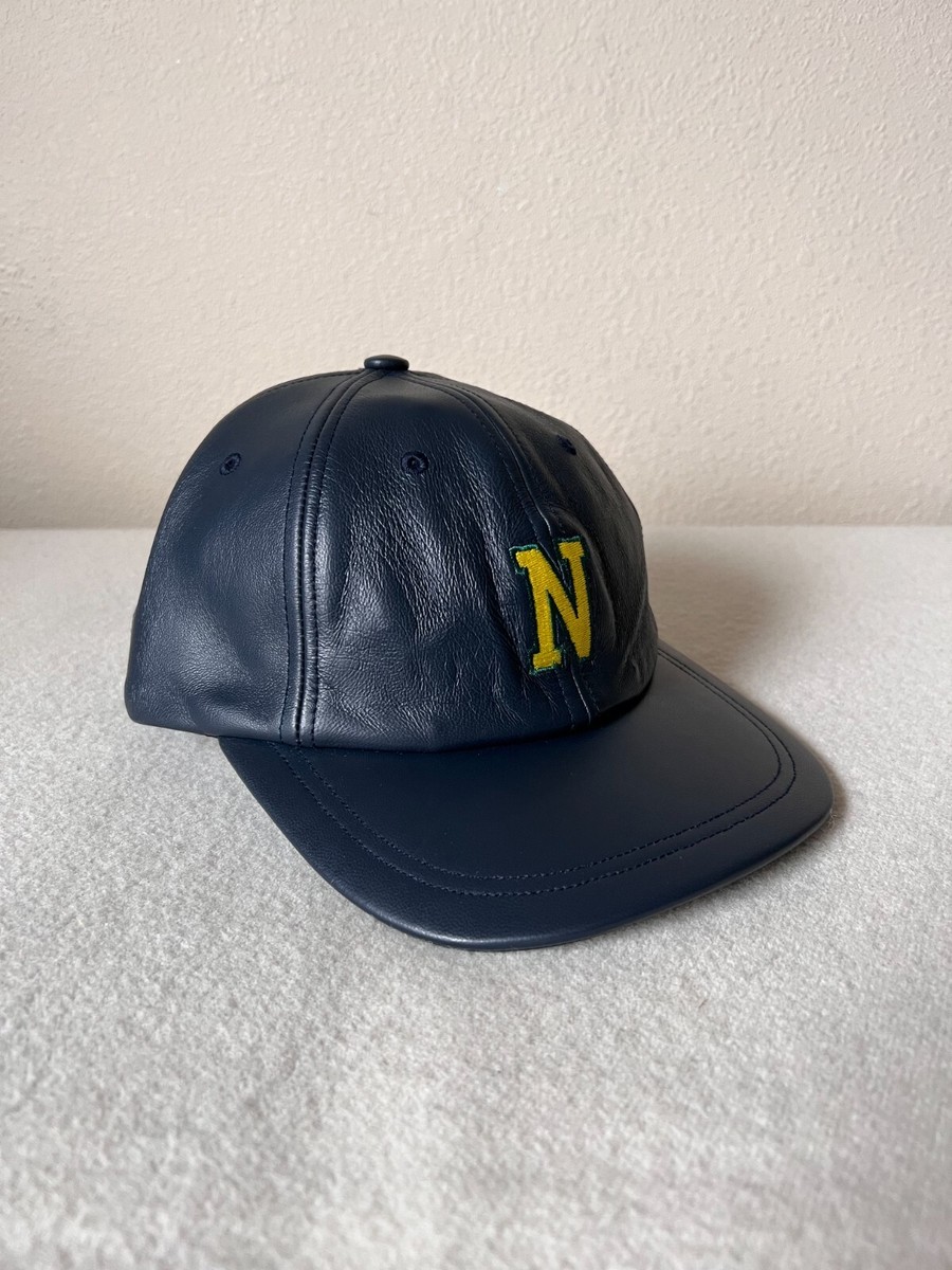 Noah NY Collegiate Leather 6 Panel Hat - Navy - Brand New | eBay