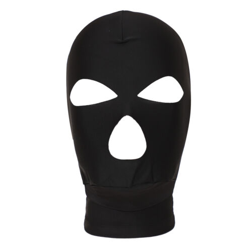 Adult Headgear Elastic Balaclava Hoods Cosplay Motorcycle Helmet Lined Black - Picture 18 of 47