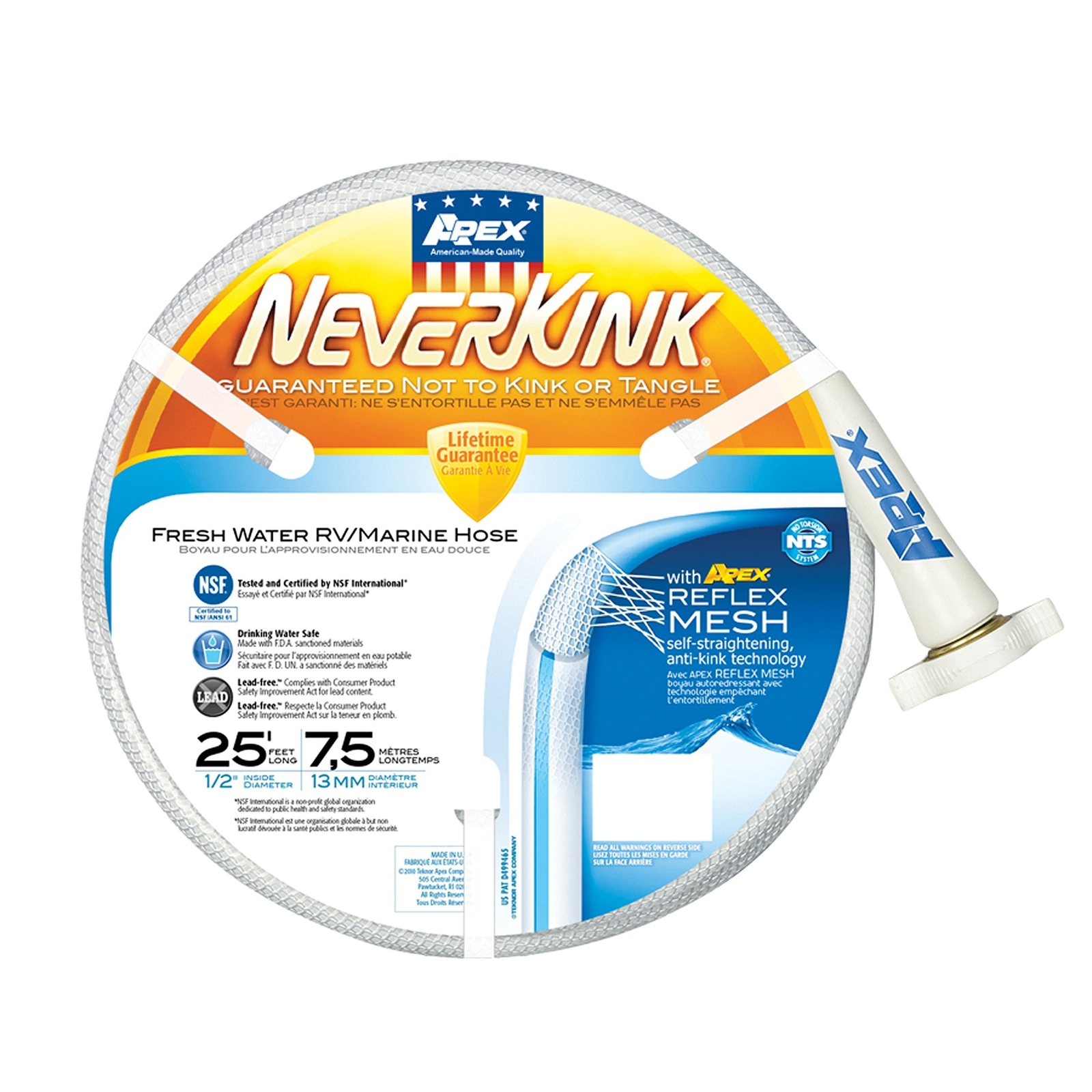 Teknor Apex 7602-25 NeverKink RV/Marine Hose - 1/2" x 25' 1/2" x 25'