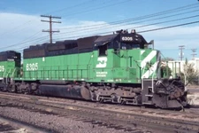 BN 6305 SD-40-2 DENVER CO (BURLINGTON NORTHERN) ORIGINAL SLIDE 09-26-90 T23-10