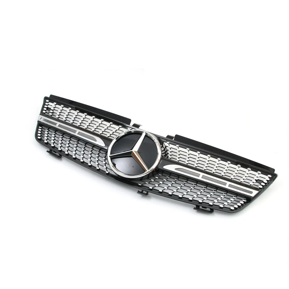 Chrome Front Grille w/3D Star For Mercedes Benz W164 2005-08 ML320 ML350 ML500 Foto 3 de 4