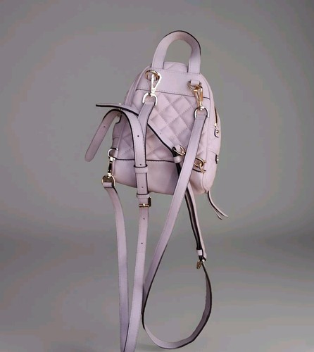 MICHAEL KORS RHEA ZIP XS MESSENSGER BACKPACK QUILT IN BLOSSOM PINK DETACH STRAP - Picture 2 of 10