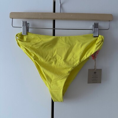 Toast Swim Signature Cinch Bikinihose Größe S gelb Small hoher Bund