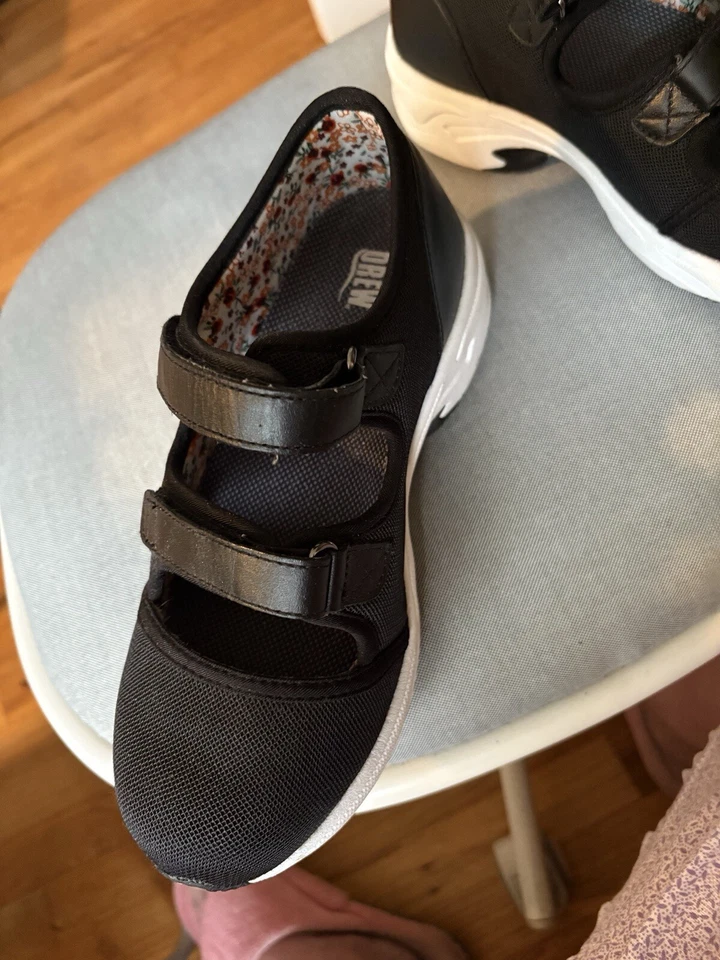 Drew Shoes Comfort Womens Solo Black Size 8 WW- Sports Mesh 2 Straps - Image 4 of 4