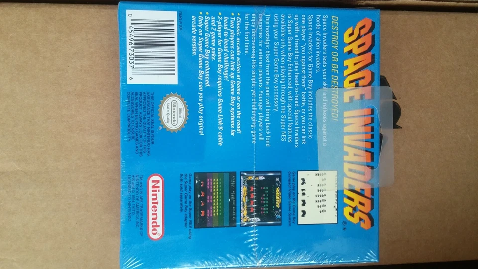 Space Invaders (Nintendo Game Boy, 1994) NEW UNOPENED factory sealed old stock - Image 2 of 2