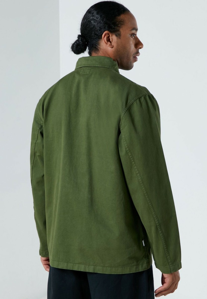 Men's OBEY Military Style Denim Full Zip/Button Organic Peace