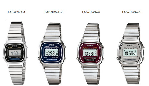 Casio Women's LA670WA Series Watch LA670WA-1, LA670WA-2, LA670WA-4 \u0026 LA670WA-7  | eBay