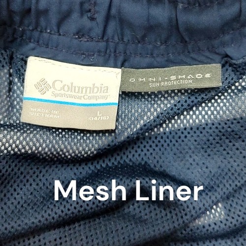 Columbia Boys Swim Trunks American Flag Mesh Liner Elastic Waist Large 12-14 - Picture 6 of 6