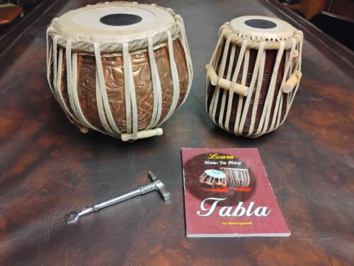 NEW! Copper Tabla Drum Set Come With Carry Bag, Sheesham Wood Hand Made Tablas