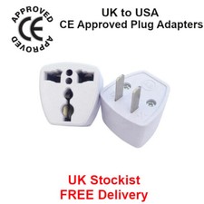 2 x UK To US, USA, America Travel Adaptor Plug 2 Pin Adapter  **** 2 PLUGS *****