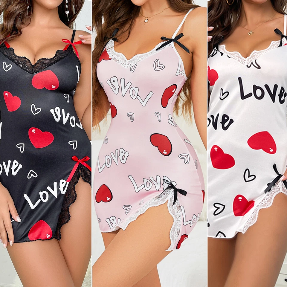 Mujeres Sexy Leopardo Lencería Ropa de dormir Prendas para dormir Camisones Babydoll Vestido Quimise Foto 2 de 4