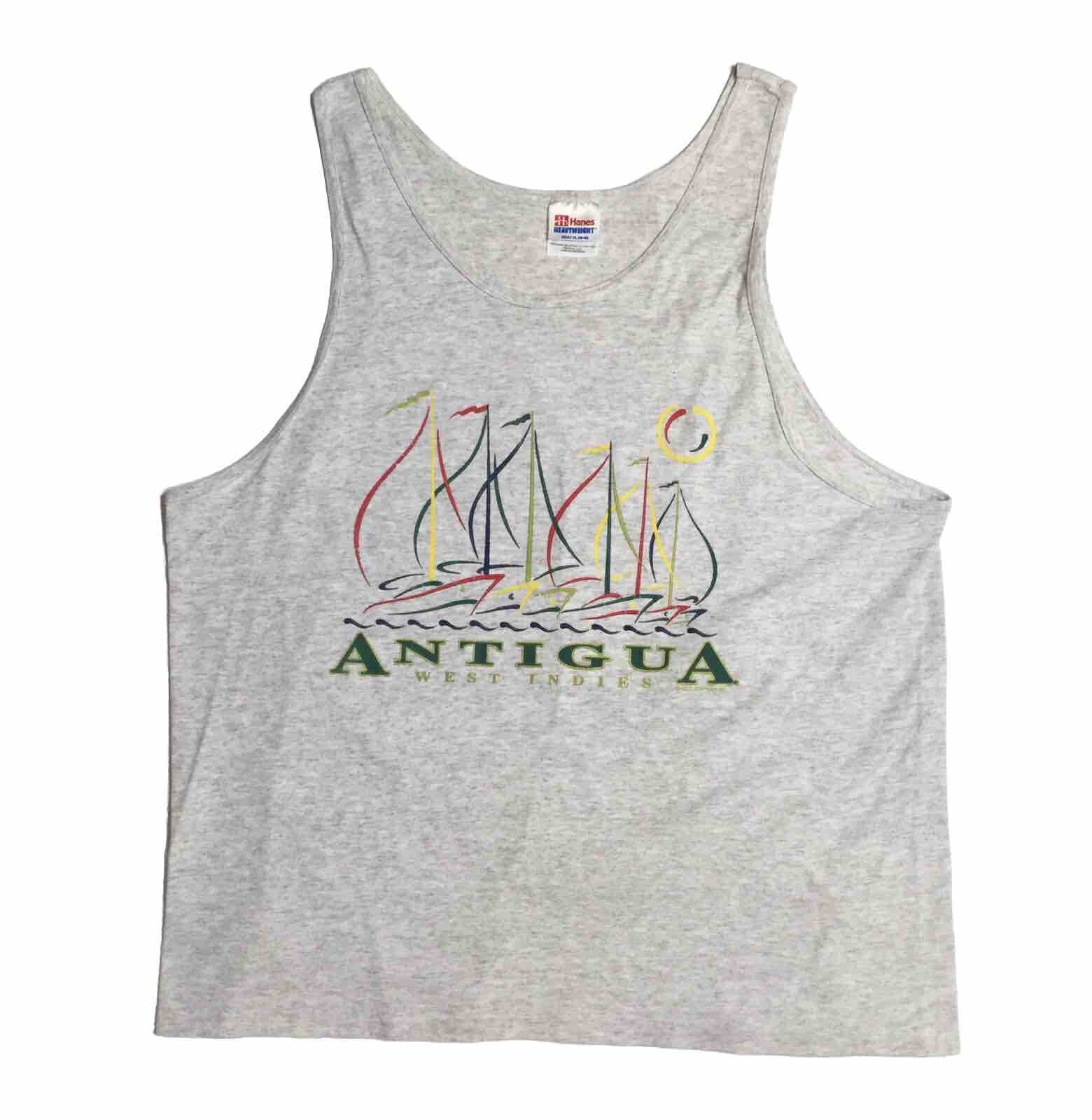 ALTRA Canotta vintage Antigua XL grigio erica punto singolo bordo inferiore