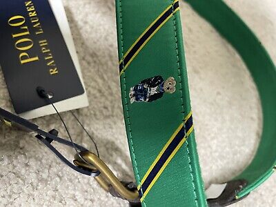 Polo Ralph Lauren Men's Green Polo Bear Belt Leather Polo Ralph Lauren Men's Green Polo Bear Belt Leather
