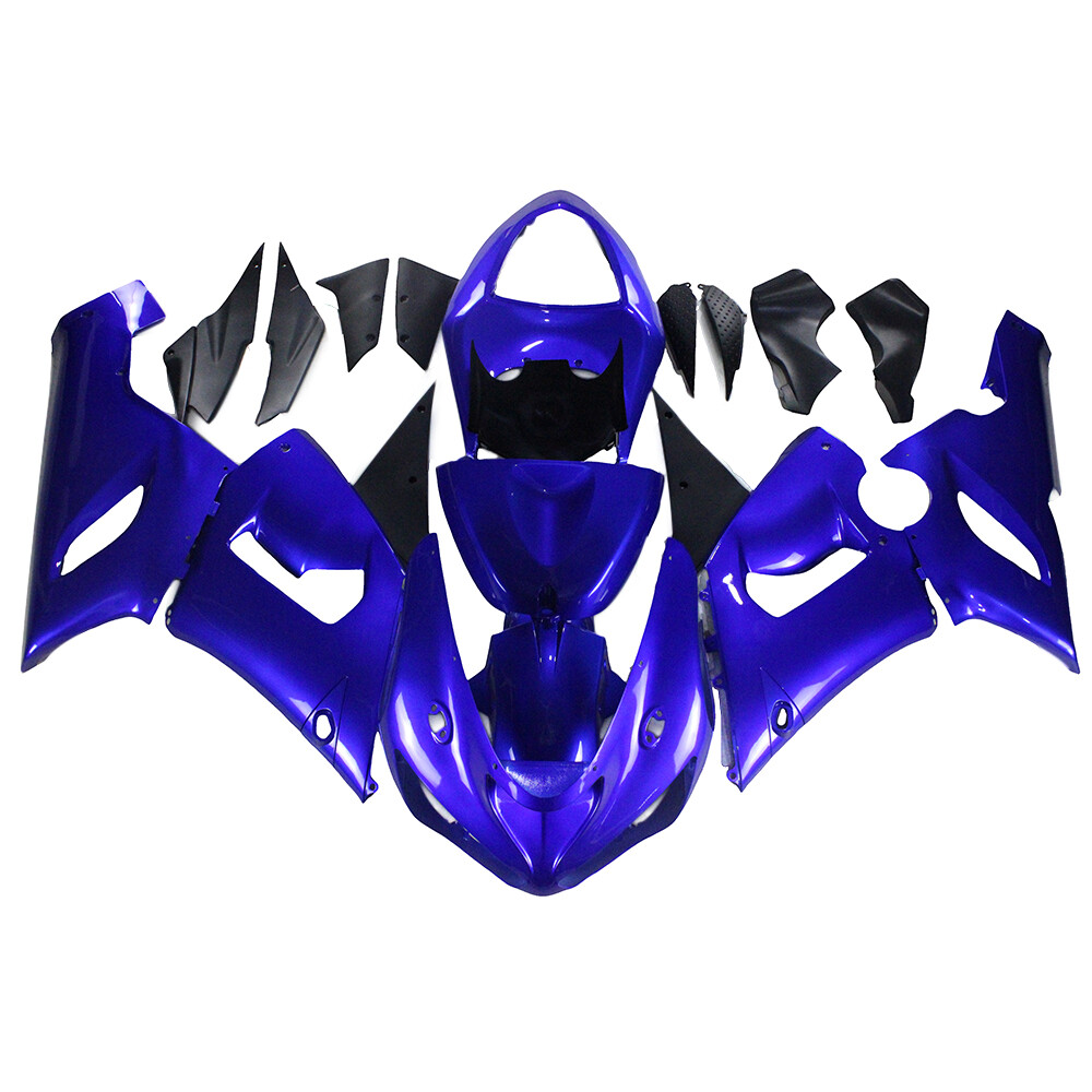 Dark Blue Fairing Body Kits for Kawasaki Ninja ZX6R 2005