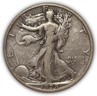 1928-S Walking Liberty Half Dollar Choice Very Fine VF+/XF Coin, Scratch #23883