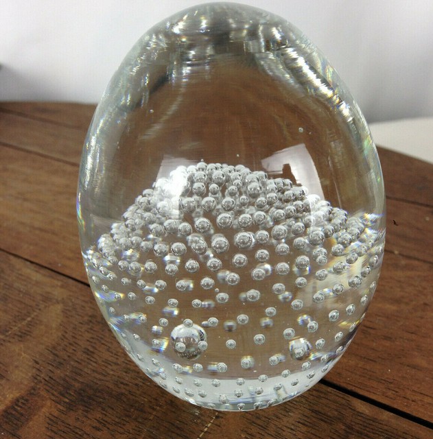 Vintage Controlled Bubble Glass Paperweight 3.75"T WH3 eBay