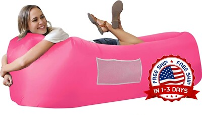 Sofá de aire tumbona inflable cama silla perezosa exterior dormir camping playa