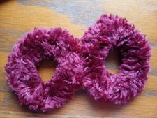 Crochet Scrunchies 2 per set - Assorted Colors Handcrafted