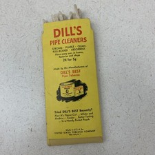 Vintage Dill’s Best Pipe Cleaners Carton Tobacco Ad 23 in carton USA Made