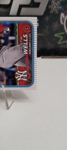 2024 Topps Update Series - Austin Wells Rookie Debut ERROR 1/1 - Picture 5 of 6