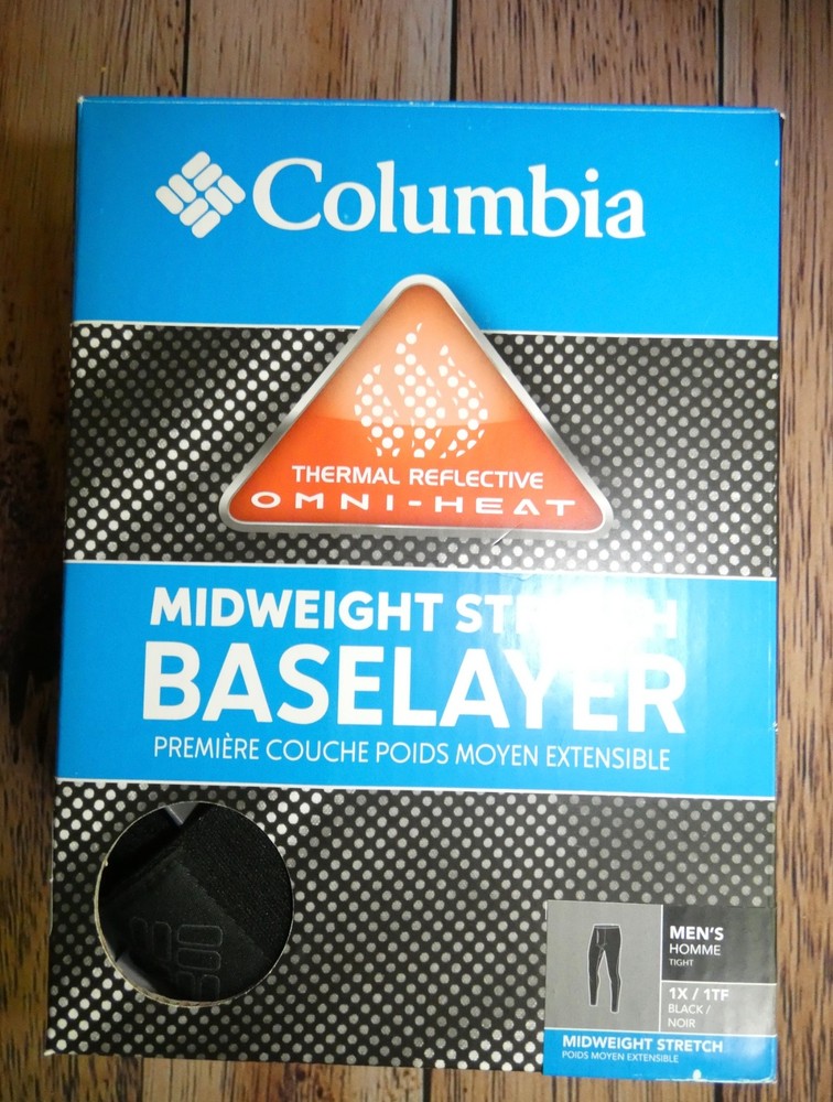 Columbia Omni-Heat Midweight Thermal Base Layer Tights Reflective XXL 2X New with Tags  