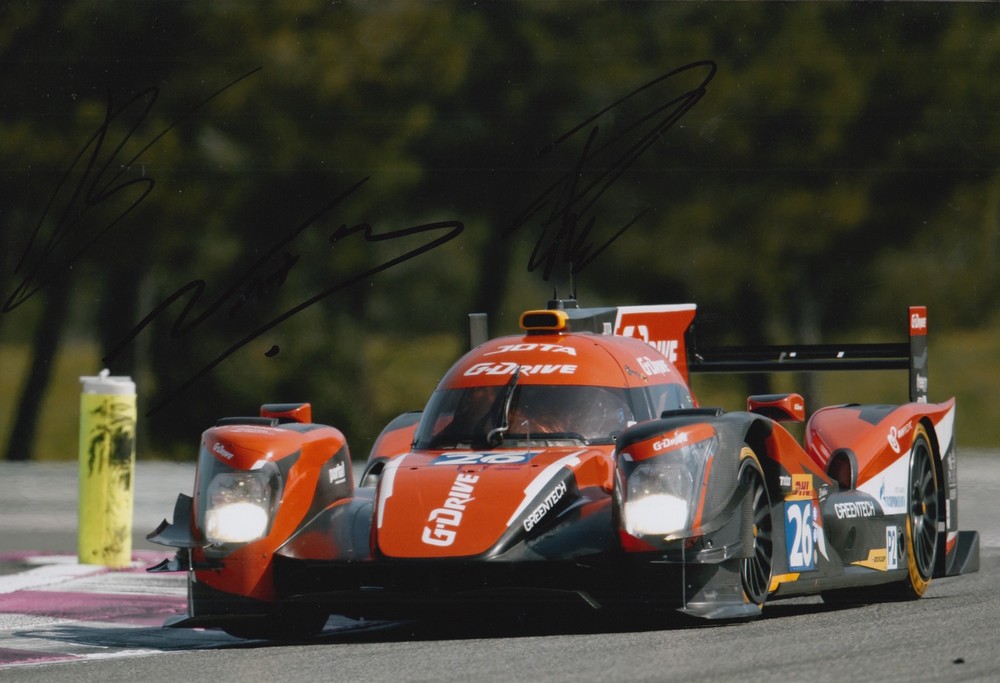 Rusinov Berthon Rast Autographed G-Drive Nissan 12x8 Le Mans 2016 WEC Photo