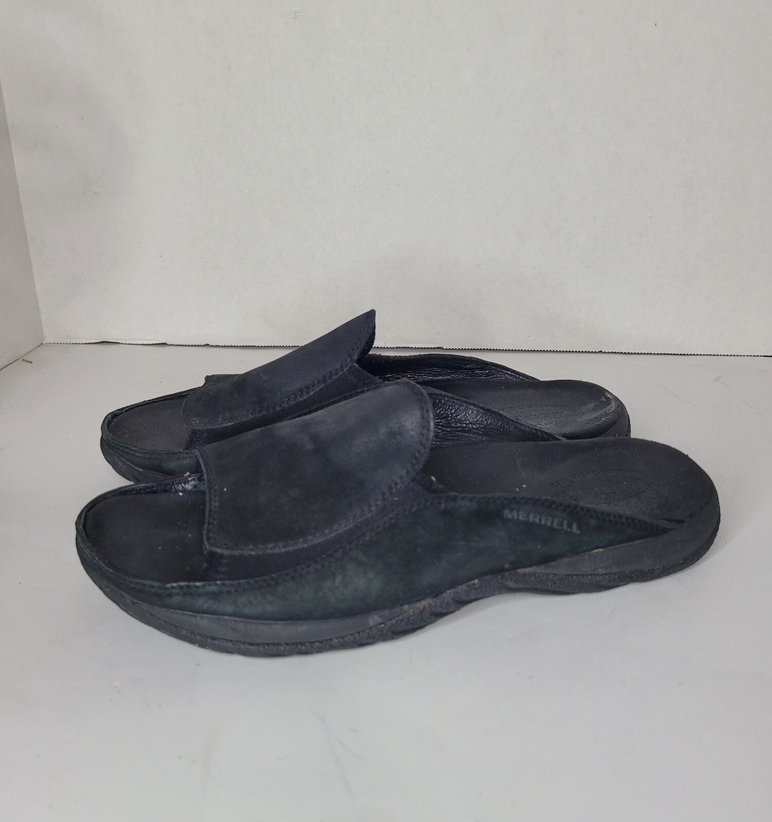 Sandali bassi Merrell Treviso donna taglia 8 neri slip on punta aperta slide