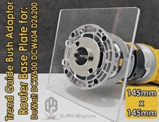 Dewalt DCW600 Trimmer Oberfräse Trend Führungsbuchse Adapter Grundplatte - 145 mm x 145 mm