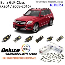 16pcs Led Interior Light Upgrade For Benz Glk Class X204 White Led Light Bulbs