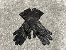 Vintage Roger Fare For C  M Caron Black Leather Gloves Women  s 6.5 / France