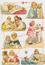 Bawiące się dzieci - Decoupage Scrap Oblaty - Reliefowe obrazy Obrazy Papier