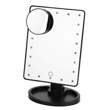 22 LED 10X TABLETOP VANITY MIRROR MAGNIFYING TOUCH SCREEN LIGHT MAKE-UP COSMETIC