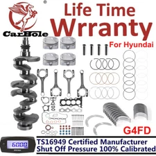 G4FD Crankshaft+Con Rod+Bearing+Piston Kit For Hyundai Accent Veloster Kia 1.6L