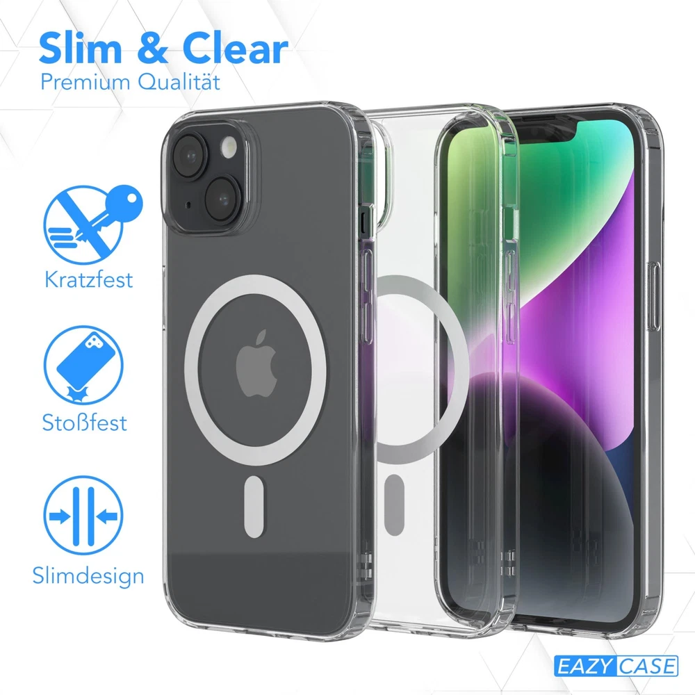 Phone Case for Apple iPhone 14 Transparent MagSafe Camera Protection TPU Clear