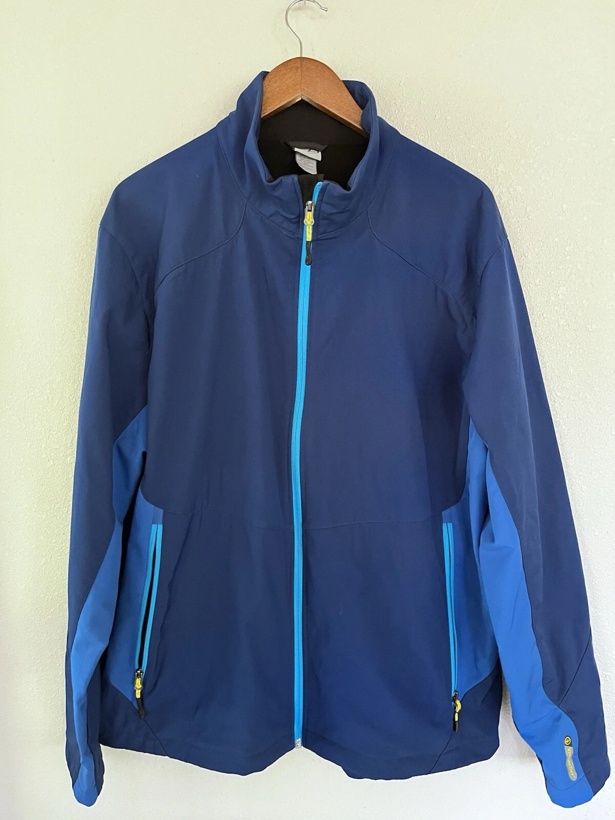 Champion Blue Softshell Full Zip With Zippered Pockets Venture Dry Men's Size XL