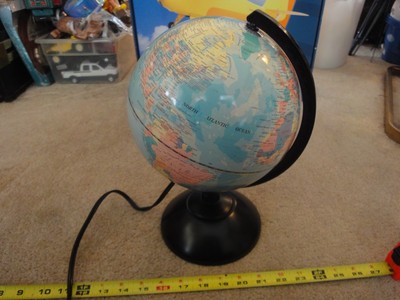 world globe desk lamp