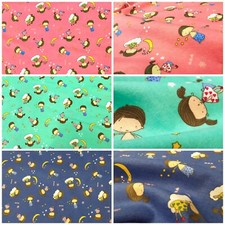 Flanella 100% Cotone Disegno per Bambino Morbido Stoffa Decorazione Rivestimento