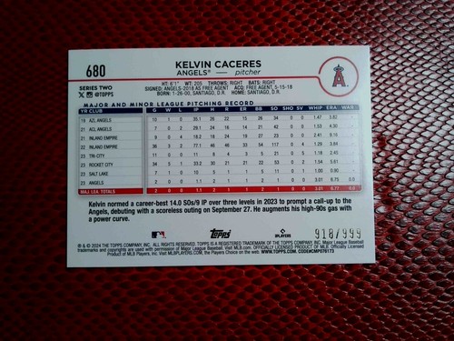 2024 Topps Baseball Inserts u-pick #'d parallels Series 1 & 2 - Picture 198 of 200
