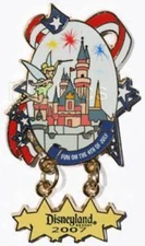 Disney Pin 54225 DLR Fun on the 4th of July 2007 Tinker Bell Fireworks LE #