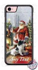 Funda de teléfono de vacaciones de Navidad de Papá Noel para iPhone i15 Samsung A54 S23 Google