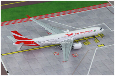 1:400 JC Wings Air Mauritius AIRBUS A350-900NEO Passenger Airplane Diecast Model