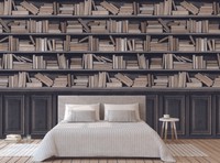 Digitaldruck Foto-Vliestapete BüCherwand Vintage Regal | A36801 (10,55€/1Qm)