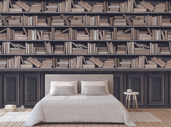 Digitaldruck Foto-Vliestapete BüCherwand Vintage Regal | A36801 (10,55€/1Qm)-image