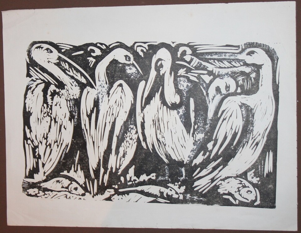 Vintage art print birds eBay