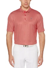 Callaway Golf Polo Shirt Opti-Dri Mens Swing Tech Tango | Red Check | XLarge