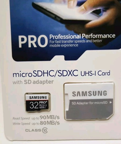 Samsung PRO Micro 32GB SDHC/SDXC UHS-I Full Size Memory Card - Picture 3 of 7
